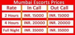 Pricing For Mumbai Escort Service 